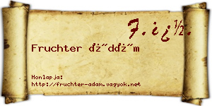 Fruchter Ádám névjegykártya